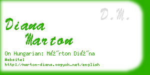 diana marton business card